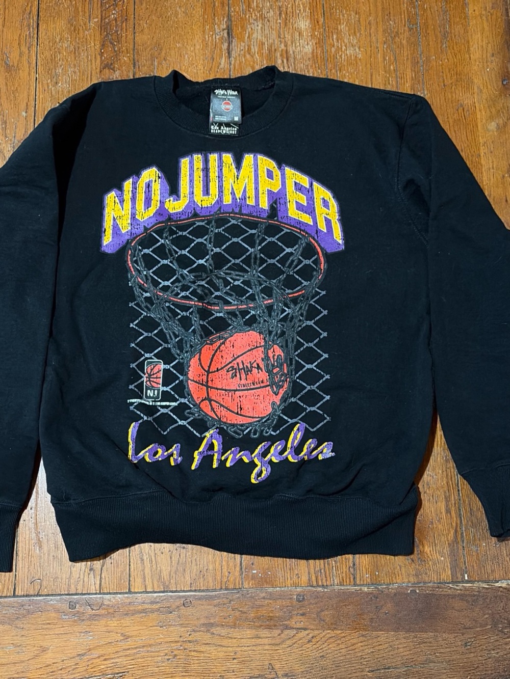 No Jumper Los Angeles Black Graphic Crewneck Sweater